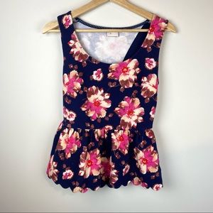 Anthropologie Clovelly Peplum Top